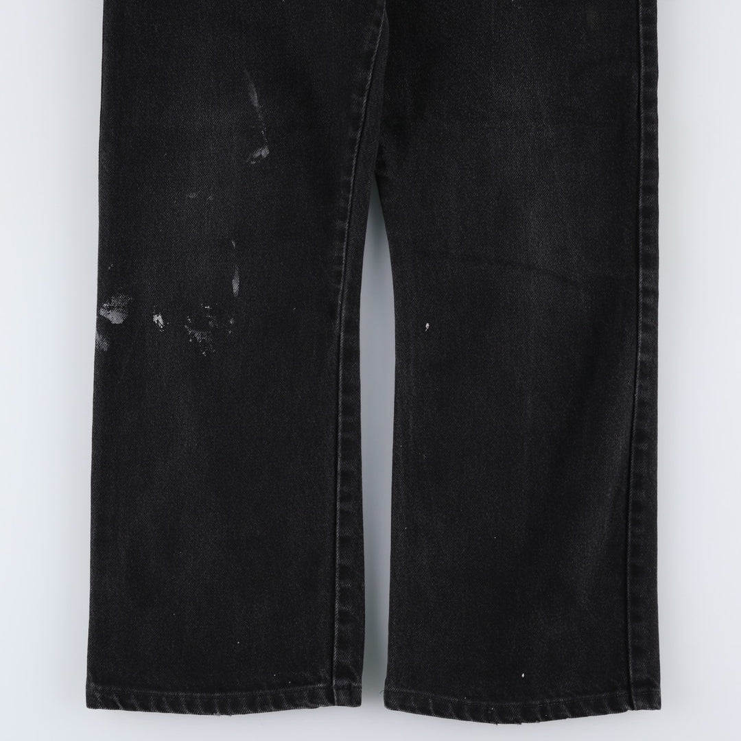 2000'S Levi's 517 BOOT CUT Black Denim Bootcut Jeans, Men's Size W32 (approx.) cotton black type Vintage Second Hand