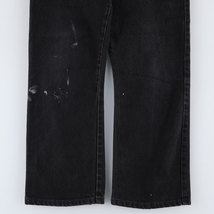 2000'S Levi's 517 BOOT CUT Black Denim Bootcut Jeans, Men's Size W32 (approx.) cotton black type Vintage Second Hand