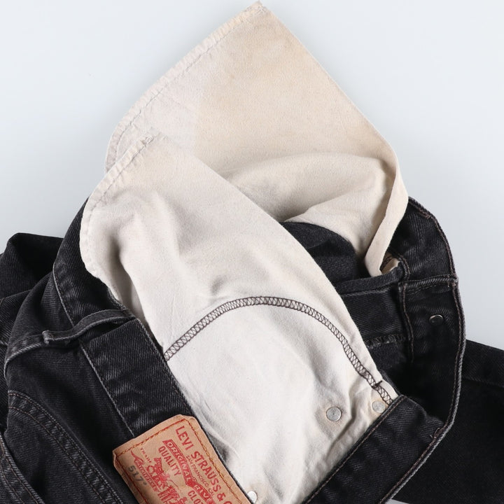 2000'S Levi's 517 BOOT CUT Black Denim Bootcut Jeans, Men's Size W32 (approx.) cotton black type Vintage Second Hand