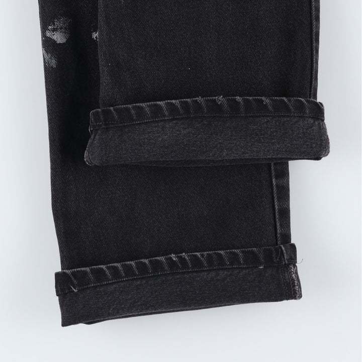 2000'S Levi's 517 BOOT CUT Black Denim Bootcut Jeans, Men's Size W32 (approx.) cotton black type Vintage Second Hand