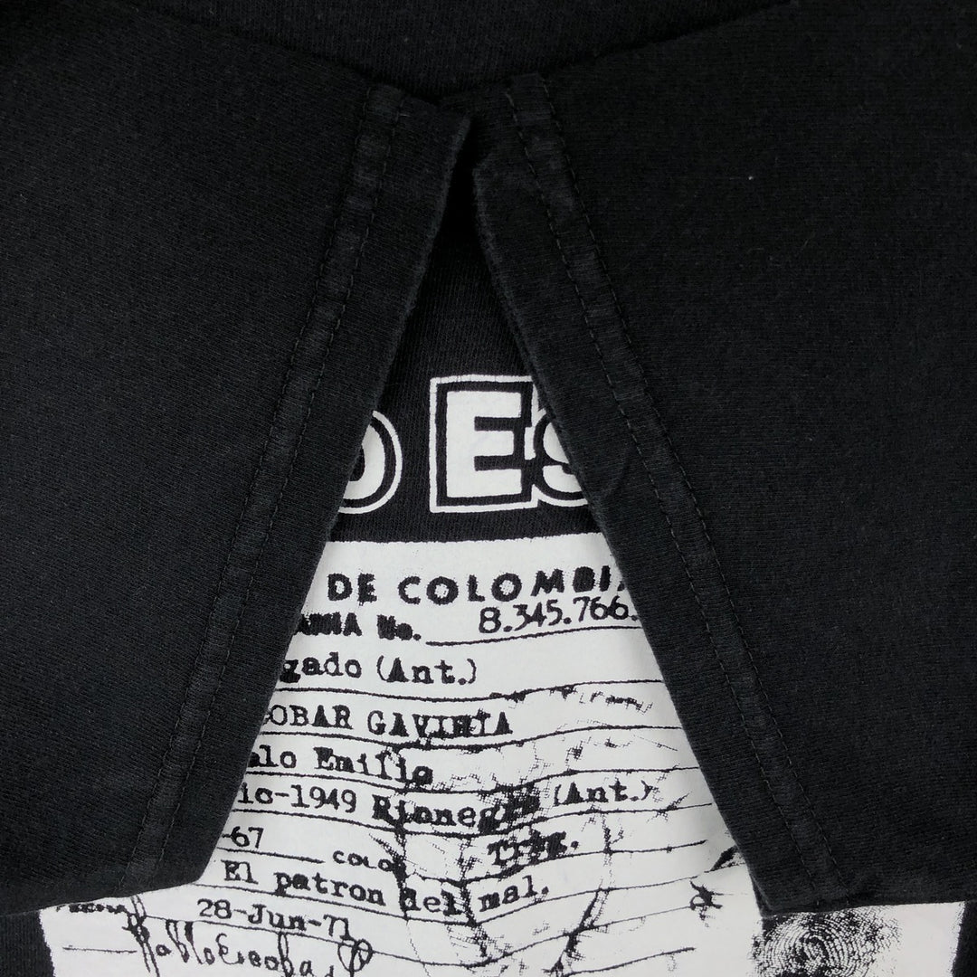 IMPERIO Camisetas PABLO ESCOBAR Pablo Escobar Print T-Shirt Men's Size L (Equivalent) Crew Neck cotton black type Vintage Second Hand