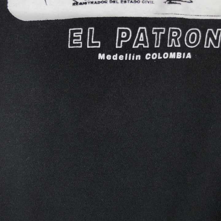 IMPERIO Camisetas PABLO ESCOBAR Pablo Escobar Print T-Shirt Men's Size L (Equivalent) Crew Neck cotton black type Vintage Second Hand