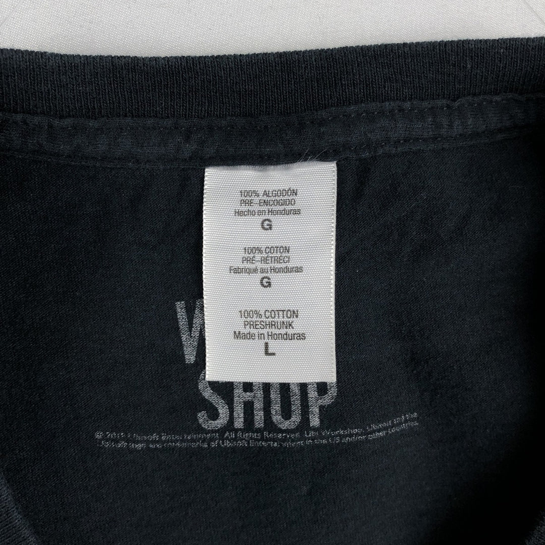 UBI WORKSHOP Assassin's Creed 4 Black Flag Skull Pattern T-Shirt (Men's Size L) cotton black type Vintage Second Hand