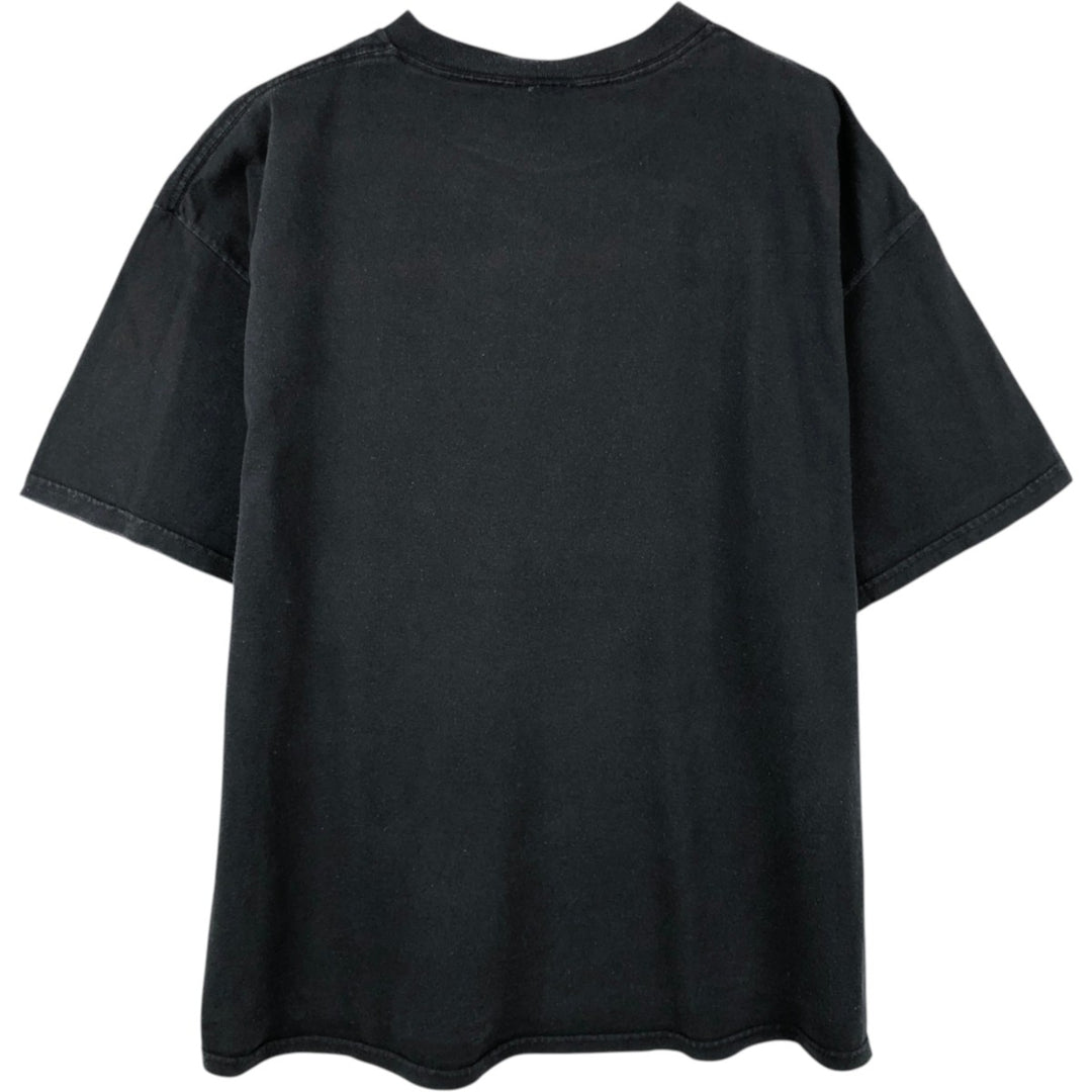 00'S Delta DELTA Printed T-shirt Men's XL size cotton black type Vintage Second Hand