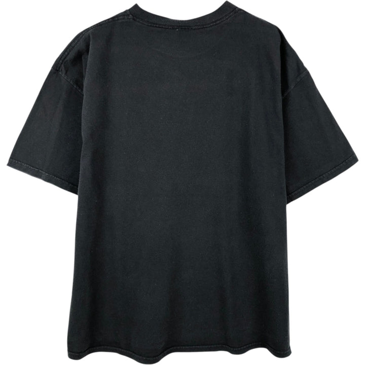 00'S Delta DELTA Printed T-shirt Men's XL size cotton black type Vintage Second Hand