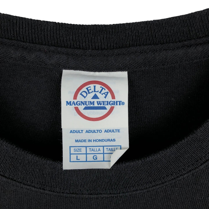 2000'S Delta (American Red Cross) Print T-Shirt, Men's Size L (approx.) cotton black type Vintage Second Hand