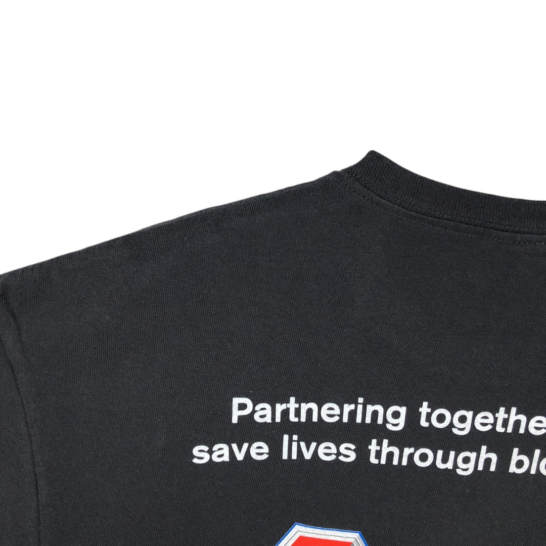 2000'S Delta (American Red Cross) Print T-Shirt, Men's Size L (approx.) cotton black type Vintage Second Hand