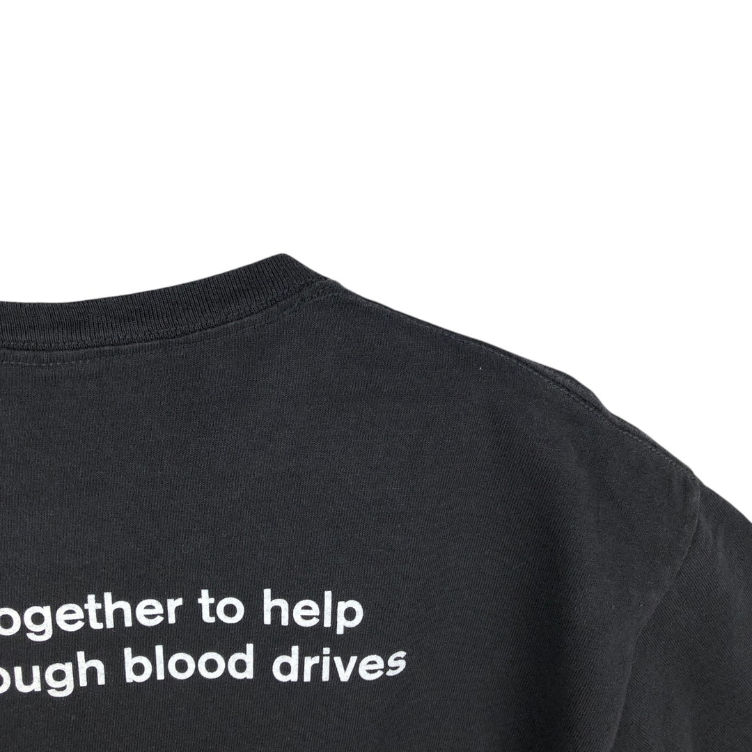 2000'S Delta (American Red Cross) Print T-Shirt, Men's Size L (approx.) cotton black type Vintage Second Hand