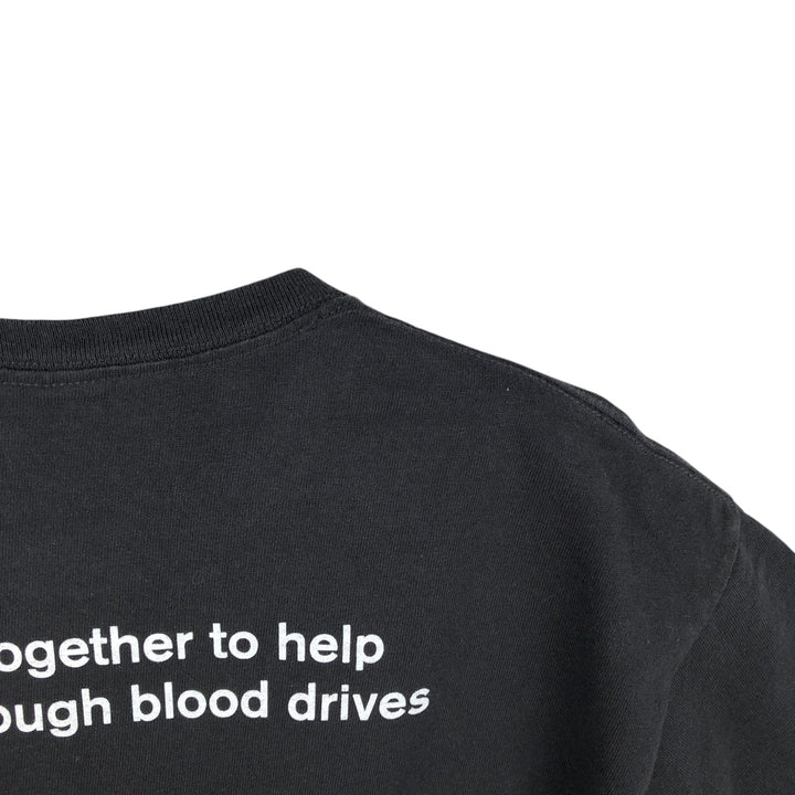 2000'S Delta (American Red Cross) Print T-Shirt, Men's Size L (approx.) cotton black type Vintage Second Hand