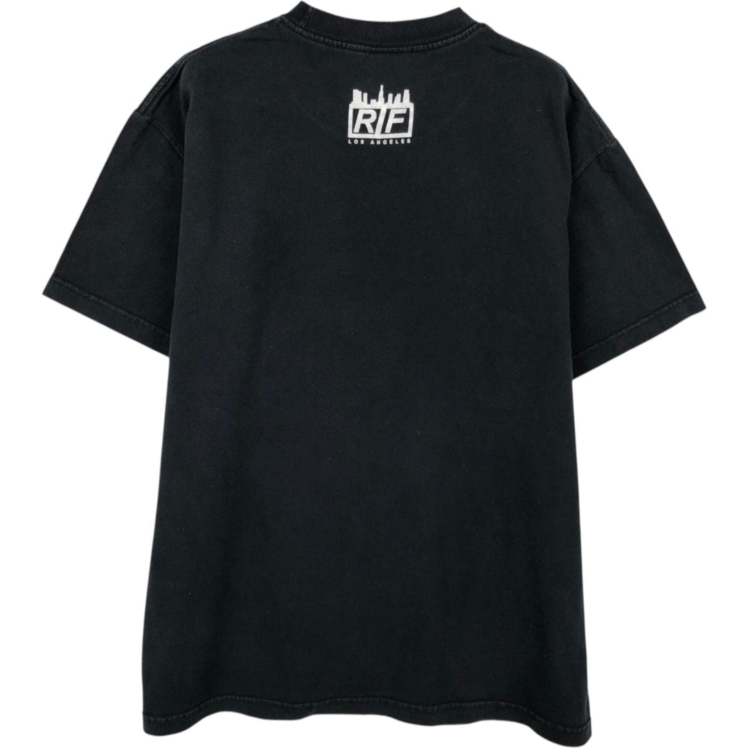 RIF.LA Short-Sleeve Logo T-Shirt, Made in USA, Men's Size L (approx.) cotton black type Vintage Second Hand