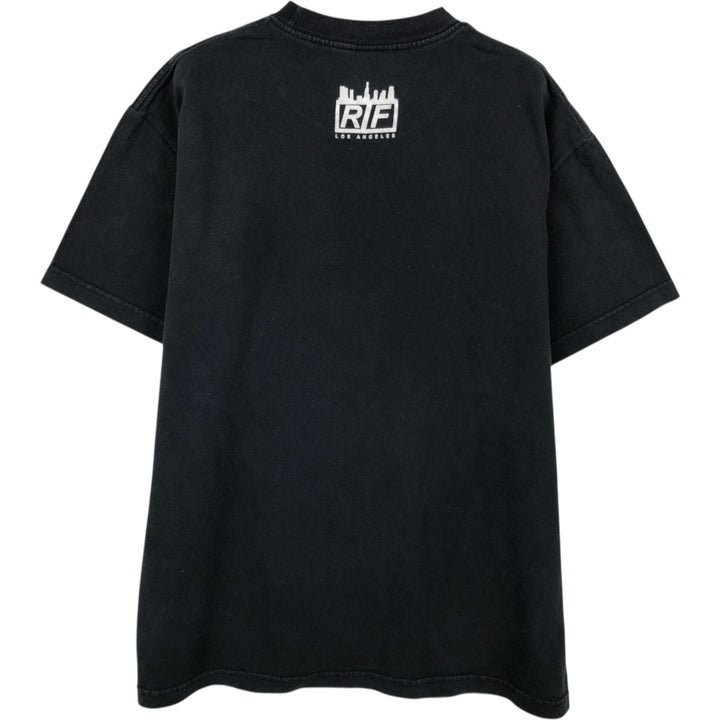 RIF.LA Short-Sleeve Logo T-Shirt, Made in USA, Men's Size L (approx.) cotton black type Vintage Second Hand