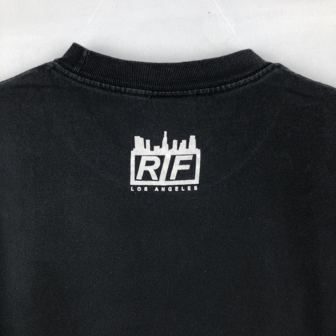 RIF.LA Short-Sleeve Logo T-Shirt, Made in USA, Men's Size L (approx.) cotton black type Vintage Second Hand