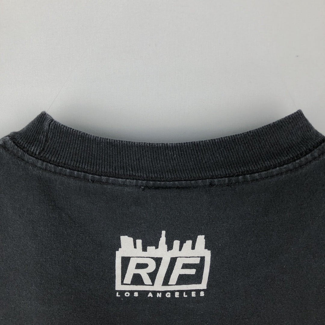 RIF.LA Short-Sleeve Logo T-Shirt, Made in USA, Men's Size L (approx.) cotton black type Vintage Second Hand