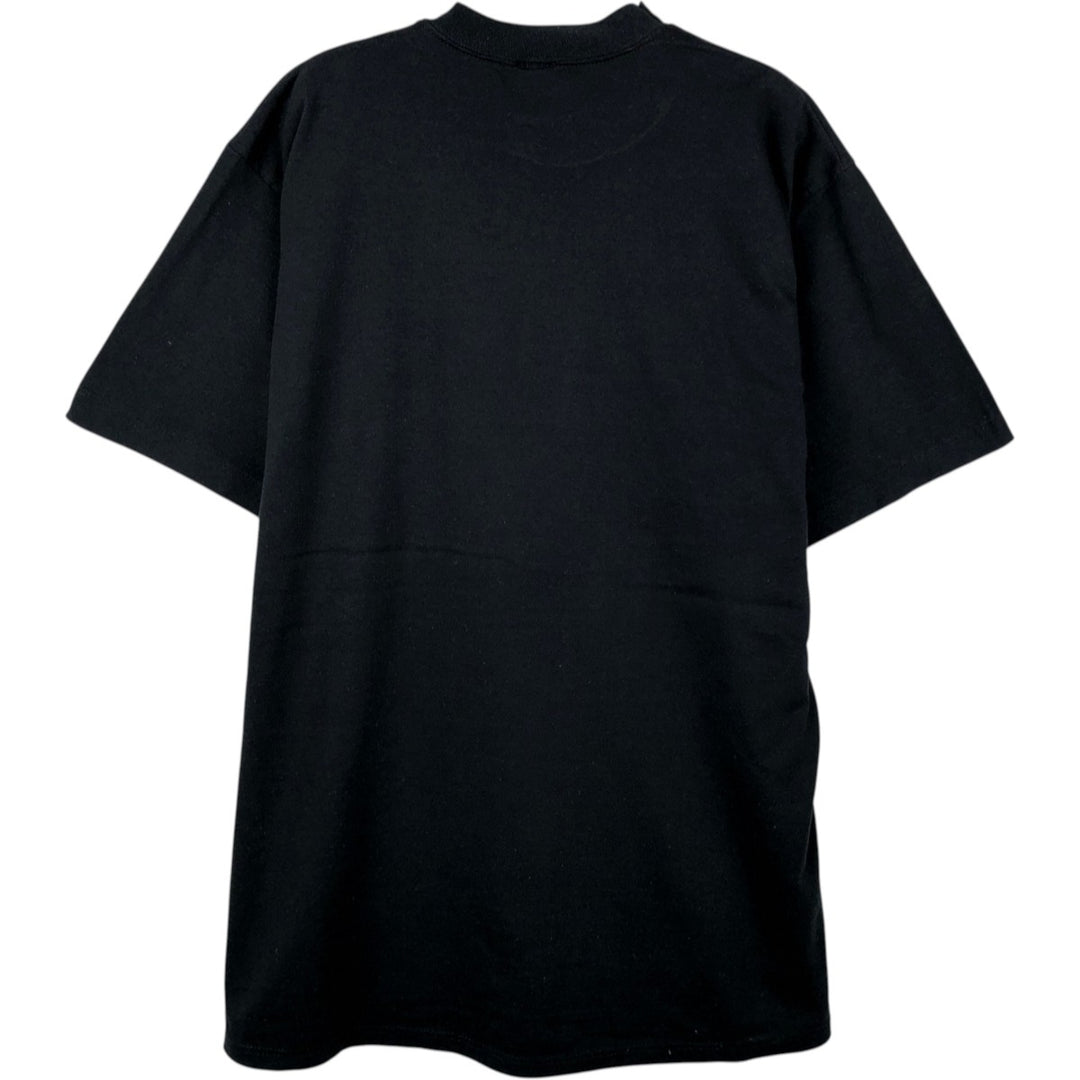 Vintage 80s-90'S Jerzees printed T-shirt, Made in USA, Men's Size L cotton black type Vintage Second Hand
