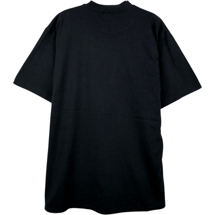 Vintage 80s-90'S Jerzees printed T-shirt, Made in USA, Men's Size L cotton black type Vintage Second Hand