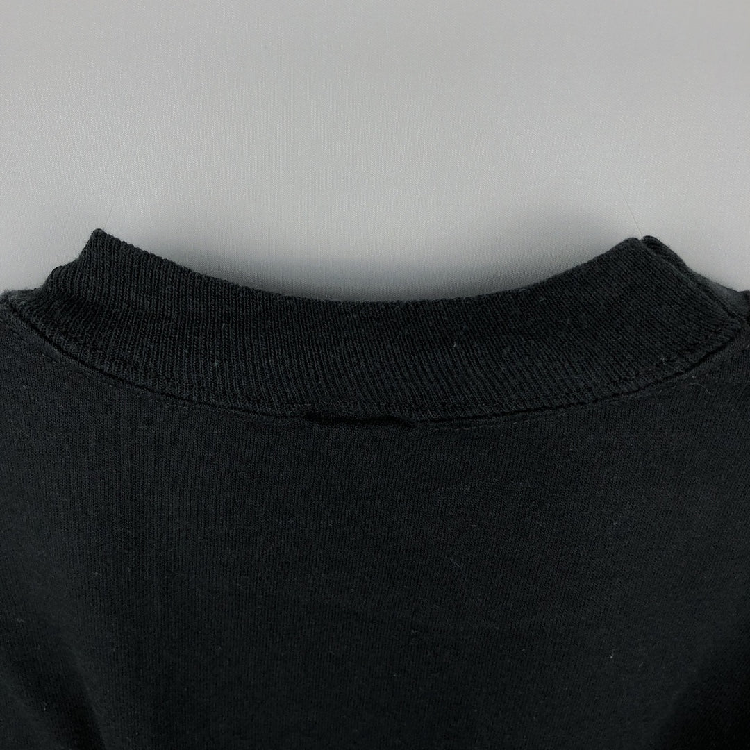 Vintage 80s-90'S Jerzees printed T-shirt, Made in USA, Men's Size L cotton black type Vintage Second Hand