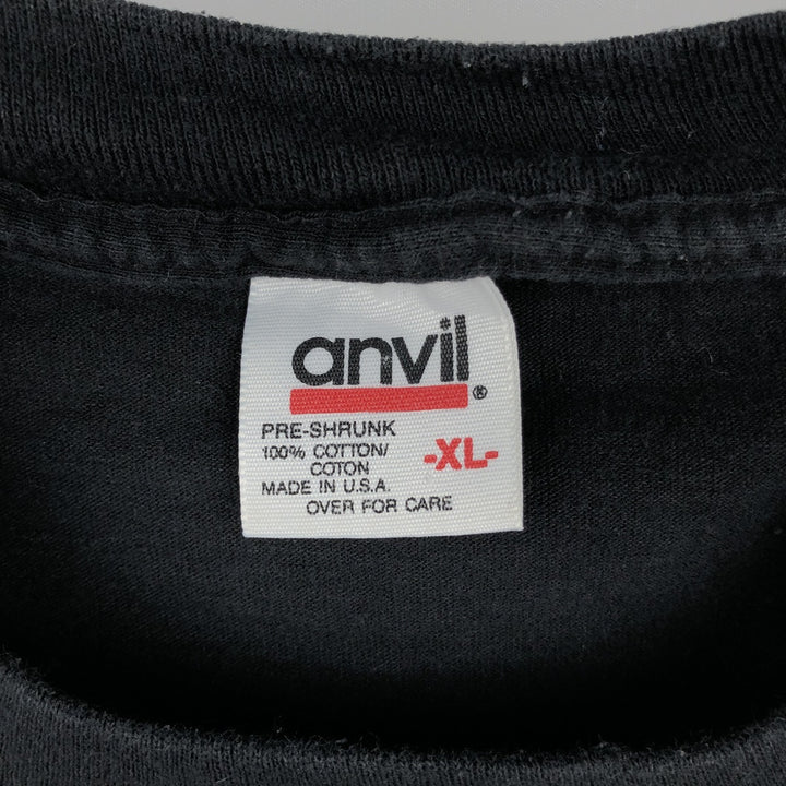 90'S Anvil THE BODY CO. Advertising T-shirt, Made in USA, Men's XL equivalent, Vintage cotton black type Vintage Second Hand