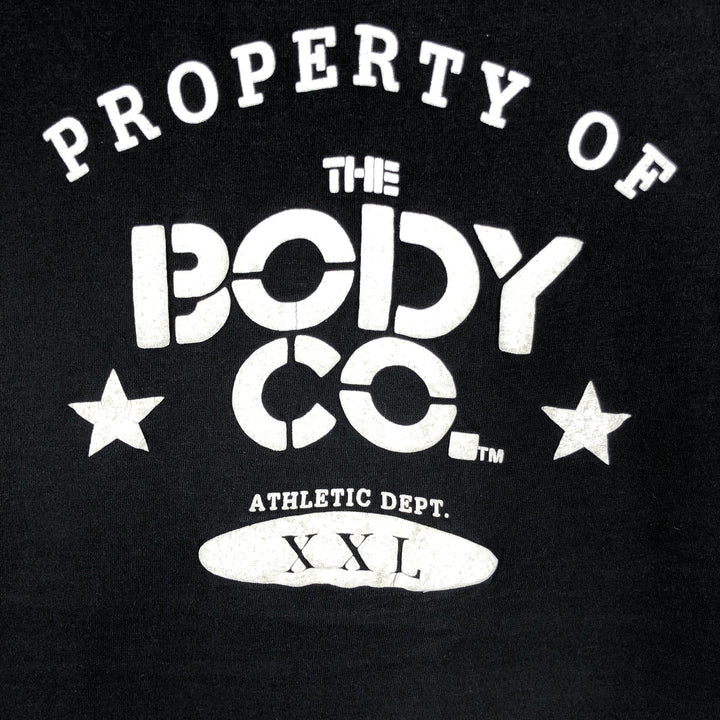 90'S Anvil THE BODY CO. Advertising T-shirt, Made in USA, Men's XL equivalent, Vintage cotton black type Vintage Second Hand