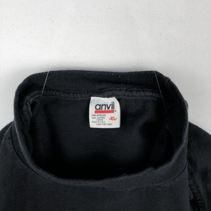 90'S Anvil THE BODY CO. Advertising T-shirt, Made in USA, Men's XL equivalent, Vintage cotton black type Vintage Second Hand