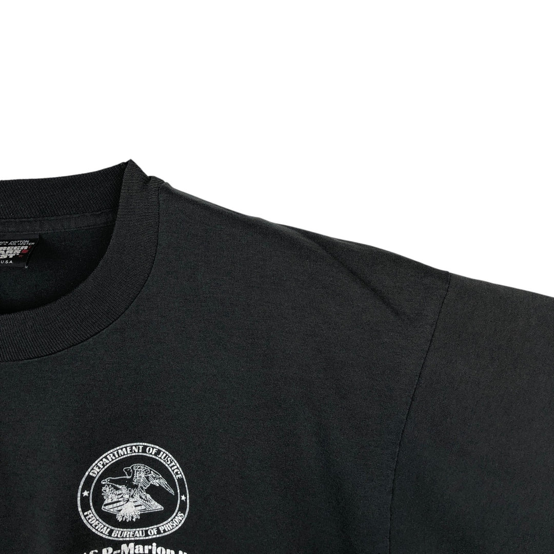 90'S Screen Stars Eagle Pattern Print T-Shirt, Made in USA, Men's XL (approx.), Vintage cotton black type Vintage Second Hand