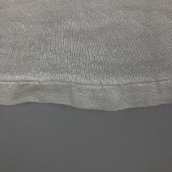 90'S Hanes Heavyweight Printed T-shirt Made in USA Men's XL Vintage cotton white type Vintage Second Hand