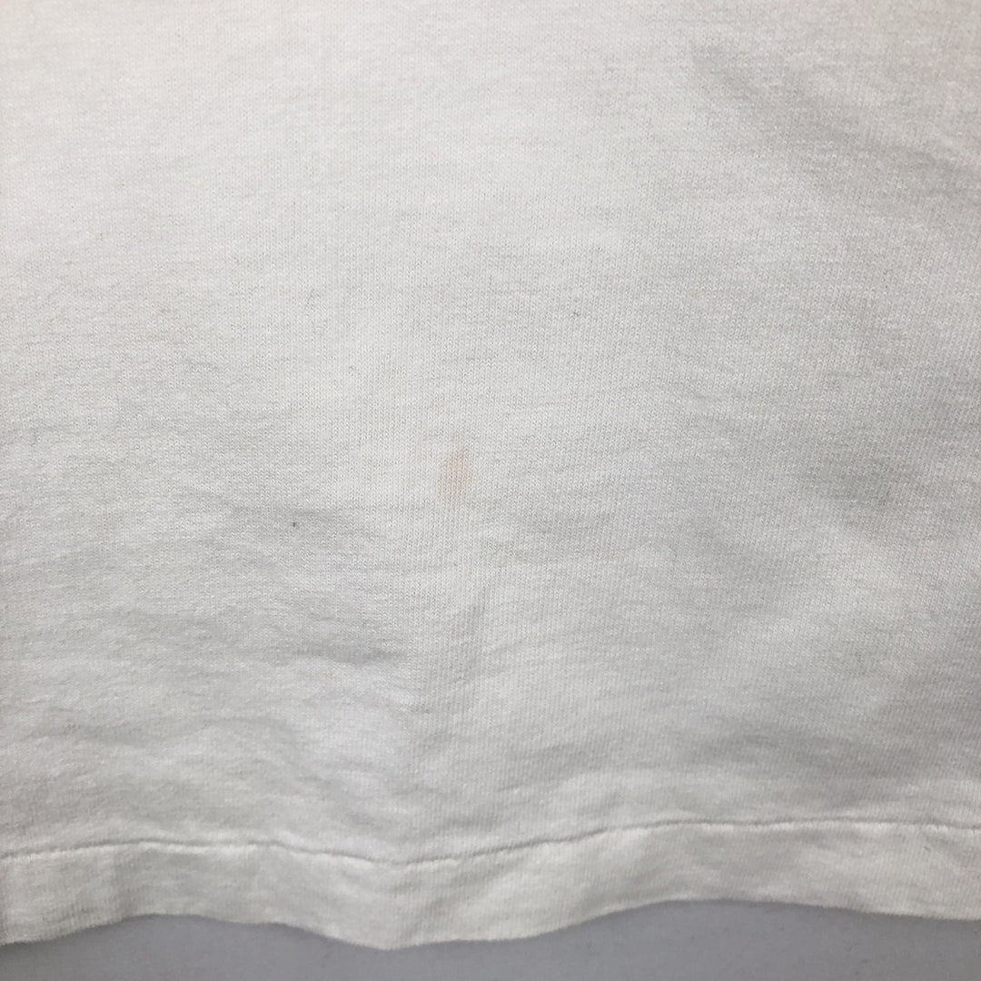 90'S Hanes Heavyweight Printed T-shirt Made in USA Men's XL Vintage cotton white type Vintage Second Hand