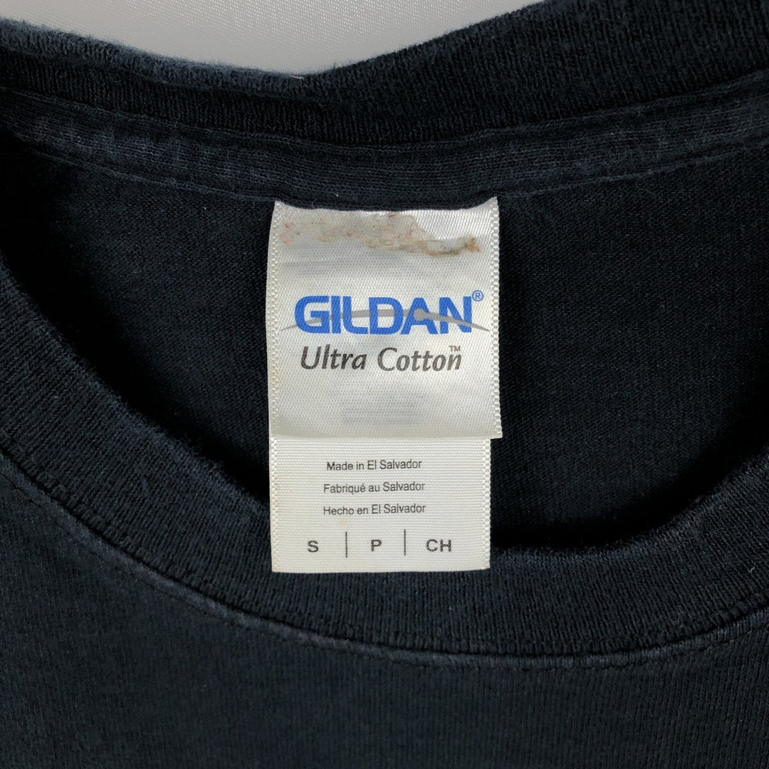Gildan Printed T-Shirt, Men's Size S (equivalent) cotton black type Vintage Second Hand