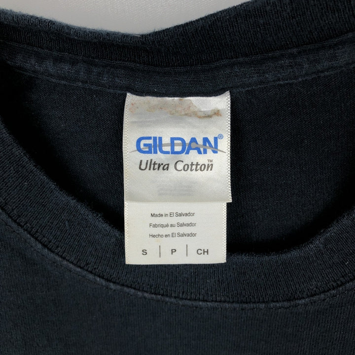 Gildan Printed T-Shirt, Men's Size S (equivalent) cotton black type Vintage Second Hand