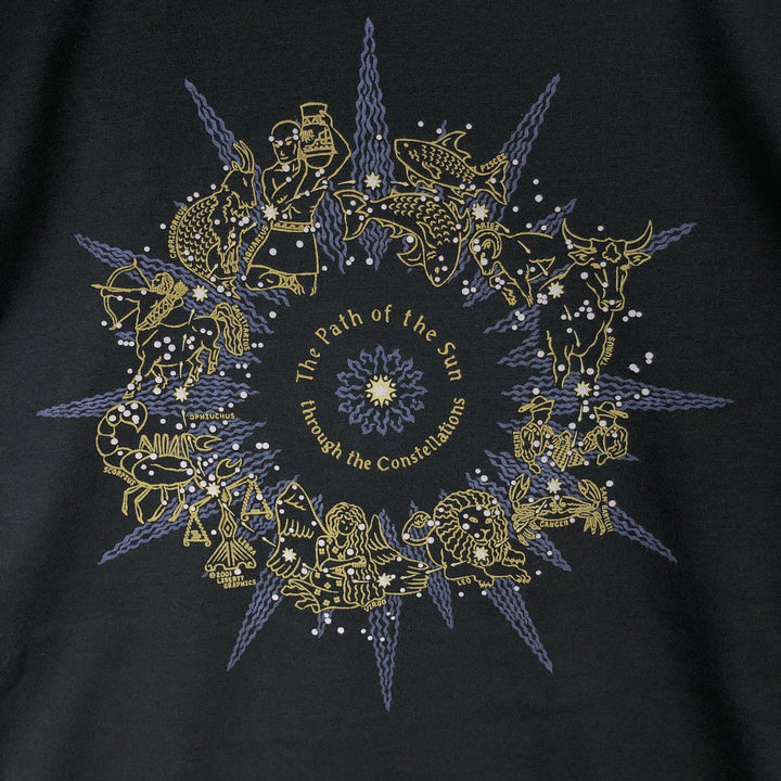 2000'S Lee Zodiac Sign Print T-Shirt, Made in USA, Men's Size L (approx.) polyester navy blue type Vintage Second Hand