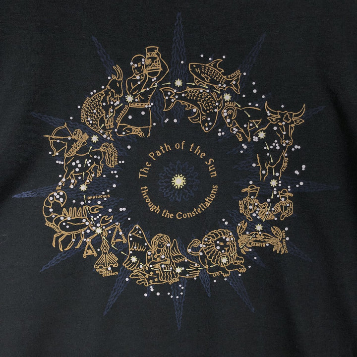 2000'S Lee Zodiac Sign Print T-Shirt, Made in USA, Men's Size L (approx.) polyester navy blue type Vintage Second Hand