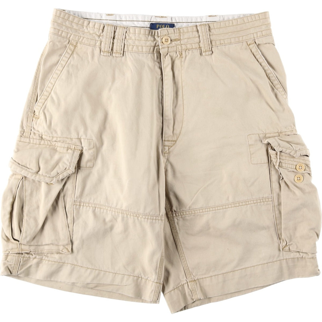 Ralph Lauren POLO RALPH LAUREN cargo shorts, men's size W36 cotton Beige type Vintage Second Hand