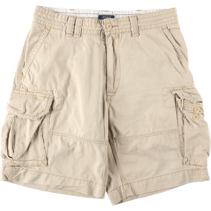 Ralph Lauren POLO RALPH LAUREN cargo shorts, men's size W36 cotton Beige type Vintage Second Hand