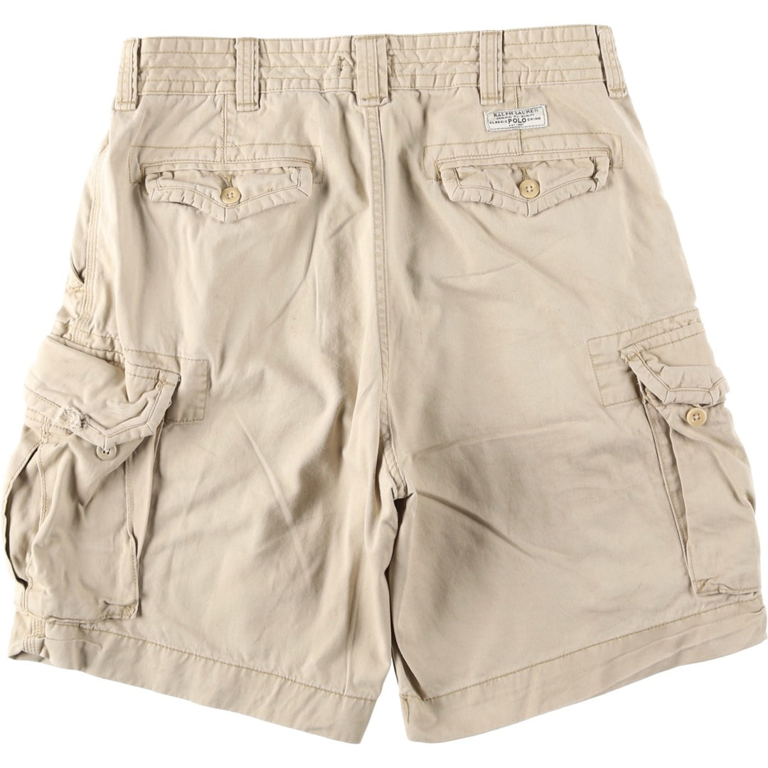 Ralph Lauren POLO RALPH LAUREN cargo shorts, men's size W36 cotton Beige type Vintage Second Hand