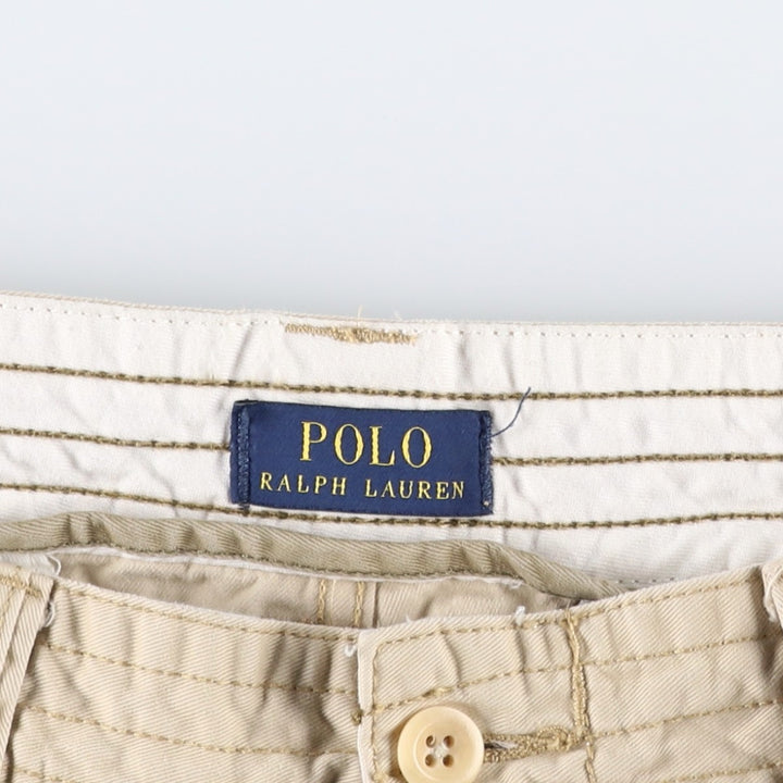 Ralph Lauren POLO RALPH LAUREN cargo shorts, men's size W36 cotton Beige type Vintage Second Hand