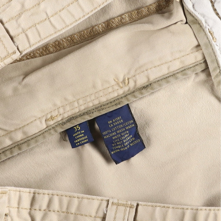 Ralph Lauren POLO RALPH LAUREN cargo shorts, men's size W36 cotton Beige type Vintage Second Hand