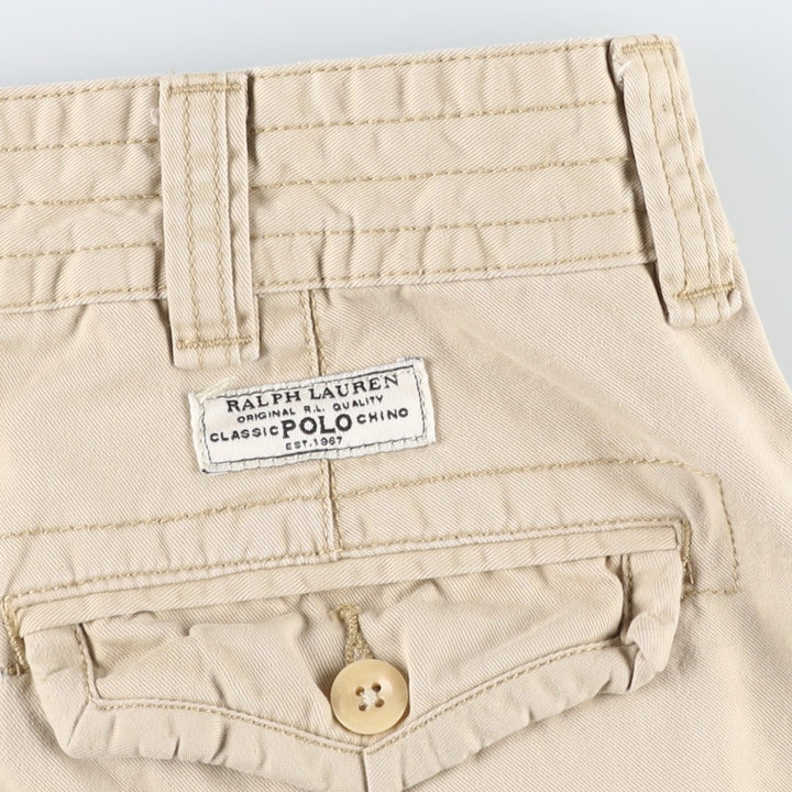 Ralph Lauren POLO RALPH LAUREN cargo shorts, men's size W36 cotton Beige type Vintage Second Hand