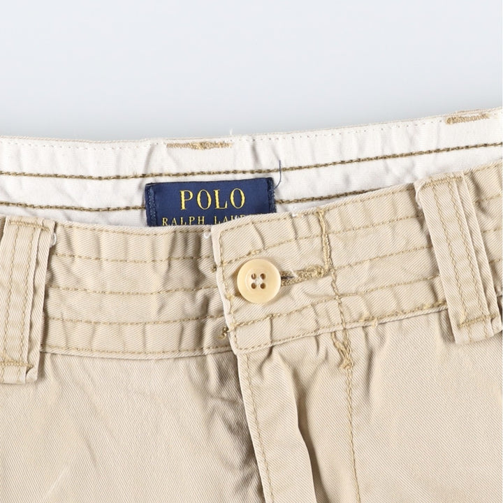 Ralph Lauren POLO RALPH LAUREN cargo shorts, men's size W36 cotton Beige type Vintage Second Hand