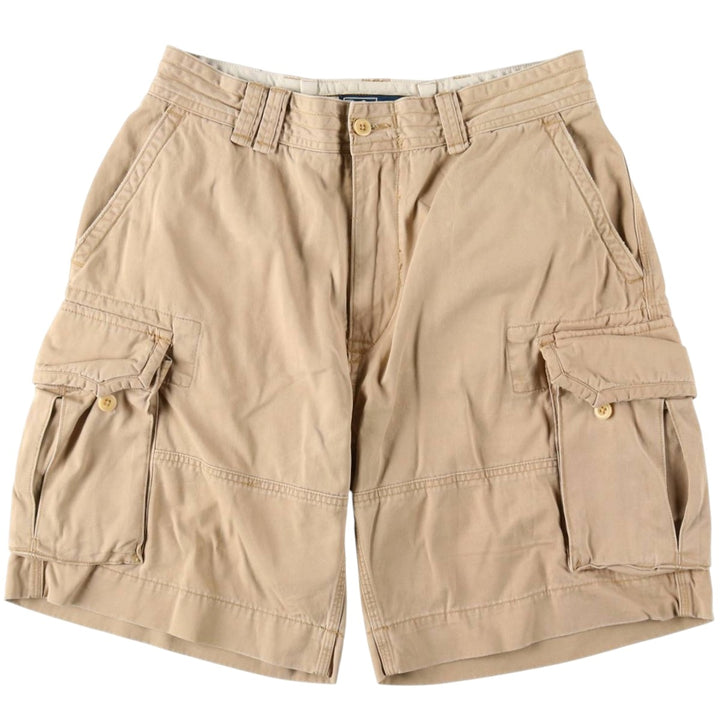 Ralph Lauren POLO by Ralph Lauren cargo shorts, half pants, men's size w34 cotton Beige type Vintage Second Hand