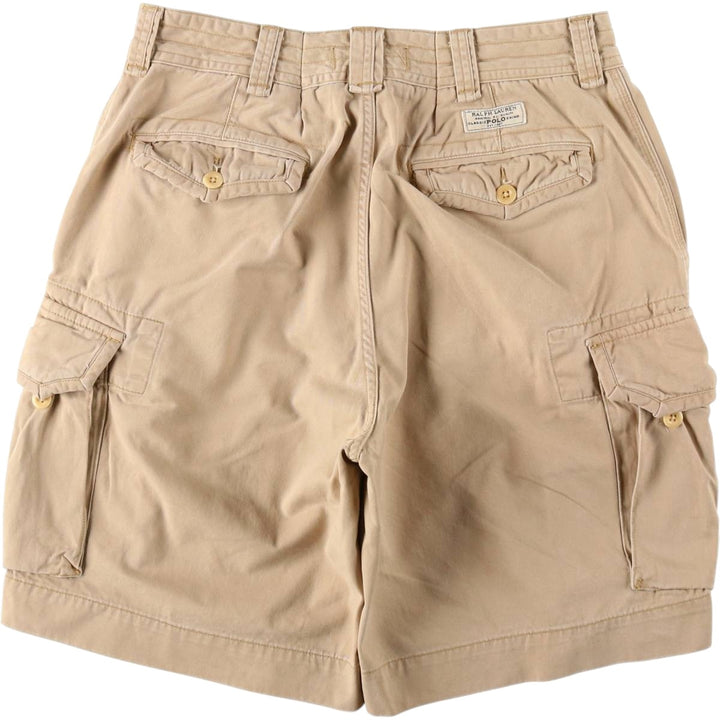 Ralph Lauren POLO by Ralph Lauren cargo shorts, half pants, men's size w34 cotton Beige type Vintage Second Hand