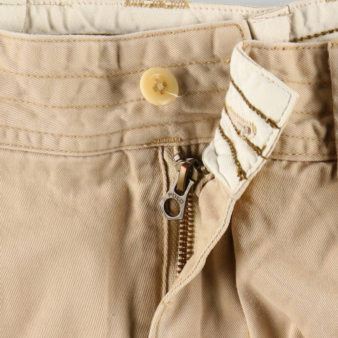 Ralph Lauren POLO by Ralph Lauren cargo shorts, half pants, men's size w34 cotton Beige type Vintage Second Hand