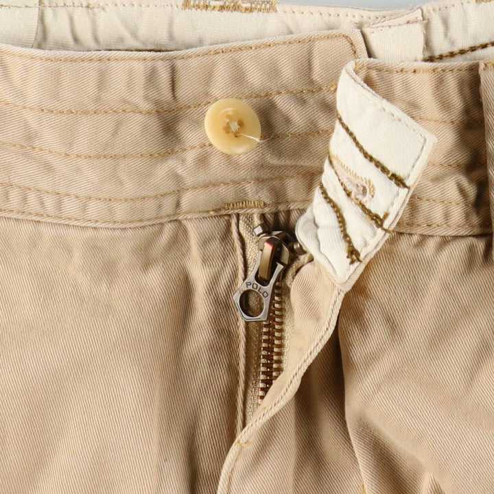 Ralph Lauren POLO by Ralph Lauren cargo shorts, half pants, men's size w34 cotton Beige type Vintage Second Hand