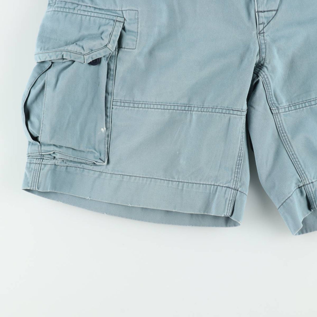 Ralph Lauren POLO by Ralph Lauren cargo shorts, men's size W39 (approx.) cotton Blue type light blue Vintage Second Hand