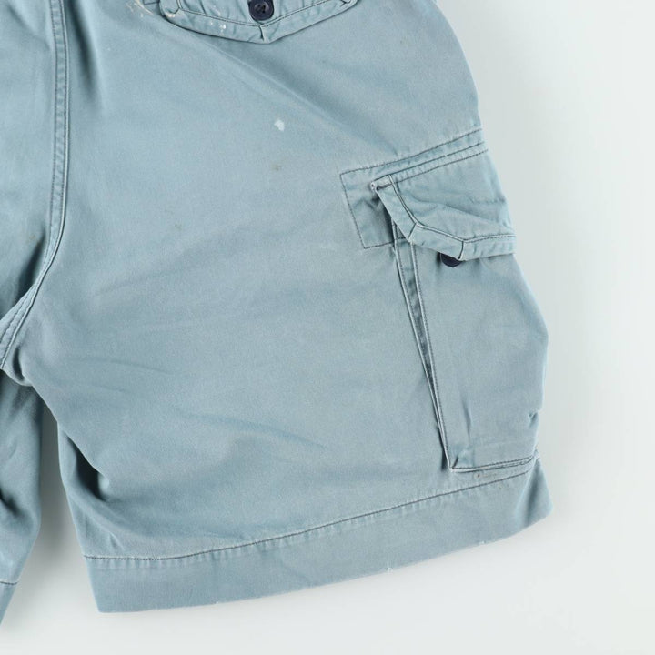 Ralph Lauren POLO by Ralph Lauren cargo shorts, men's size W39 (approx.) cotton Blue type light blue Vintage Second Hand