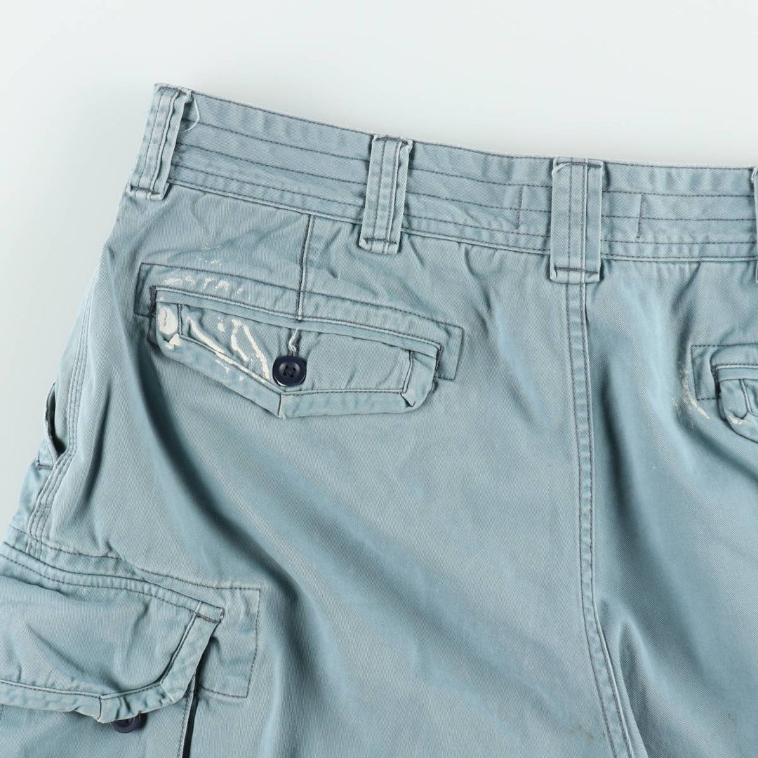 Ralph Lauren POLO by Ralph Lauren cargo shorts, men's size W39 (approx.) cotton Blue type light blue Vintage Second Hand