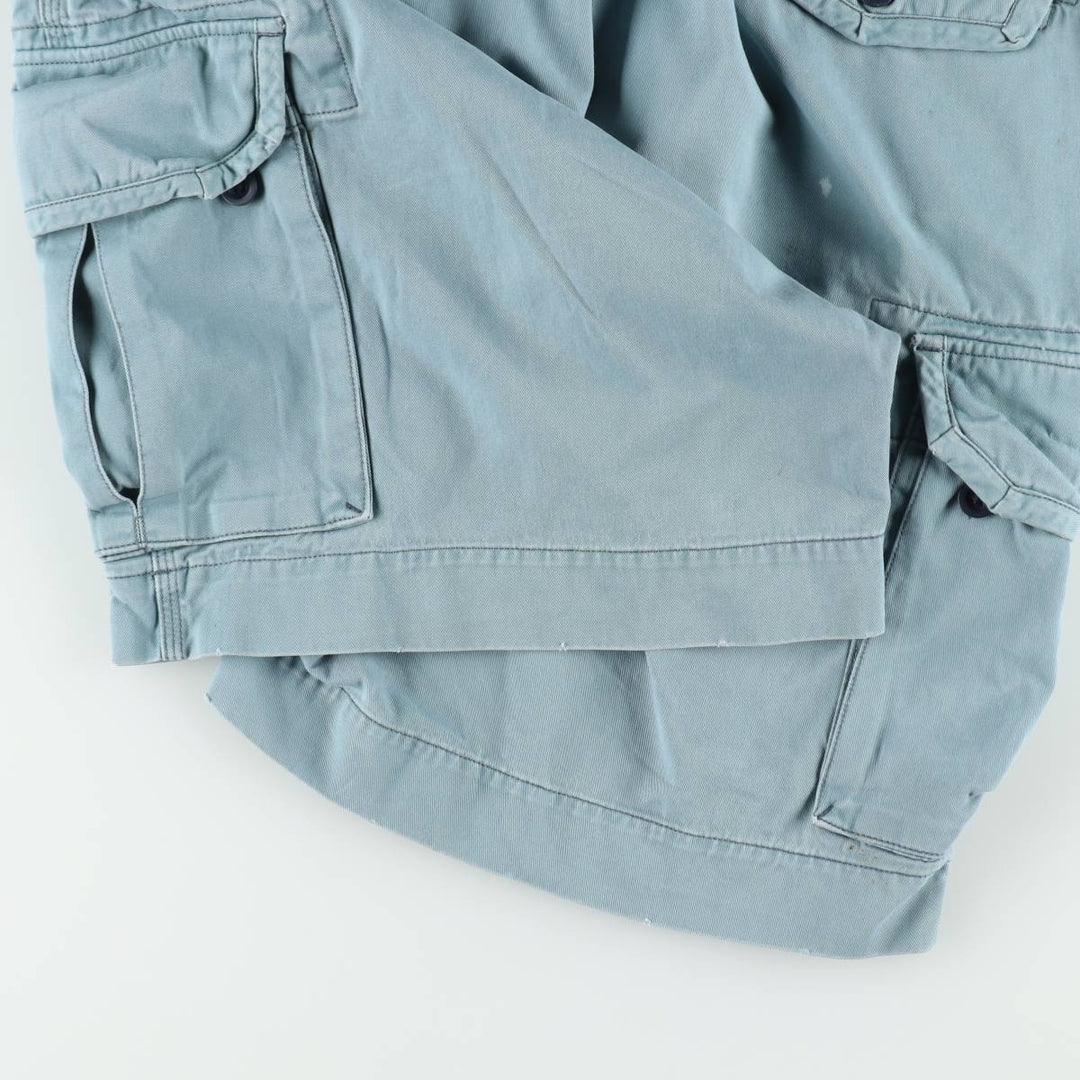 Ralph Lauren POLO by Ralph Lauren cargo shorts, men's size W39 (approx.) cotton Blue type light blue Vintage Second Hand