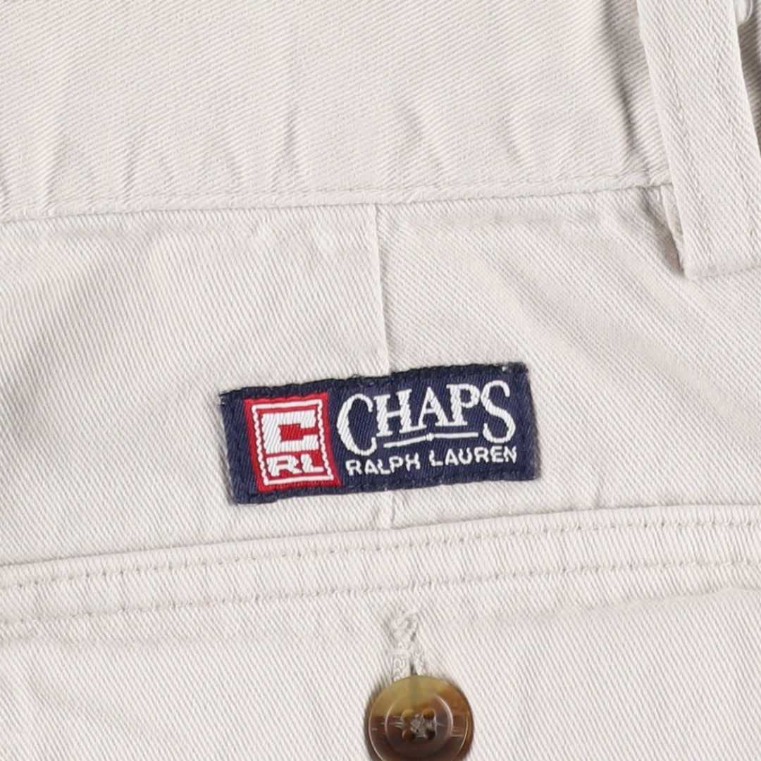 Ralph Lauren CHAPS Cargo Shorts, Men's Size W35 (approx.) cotton ivory Vintage Second Hand