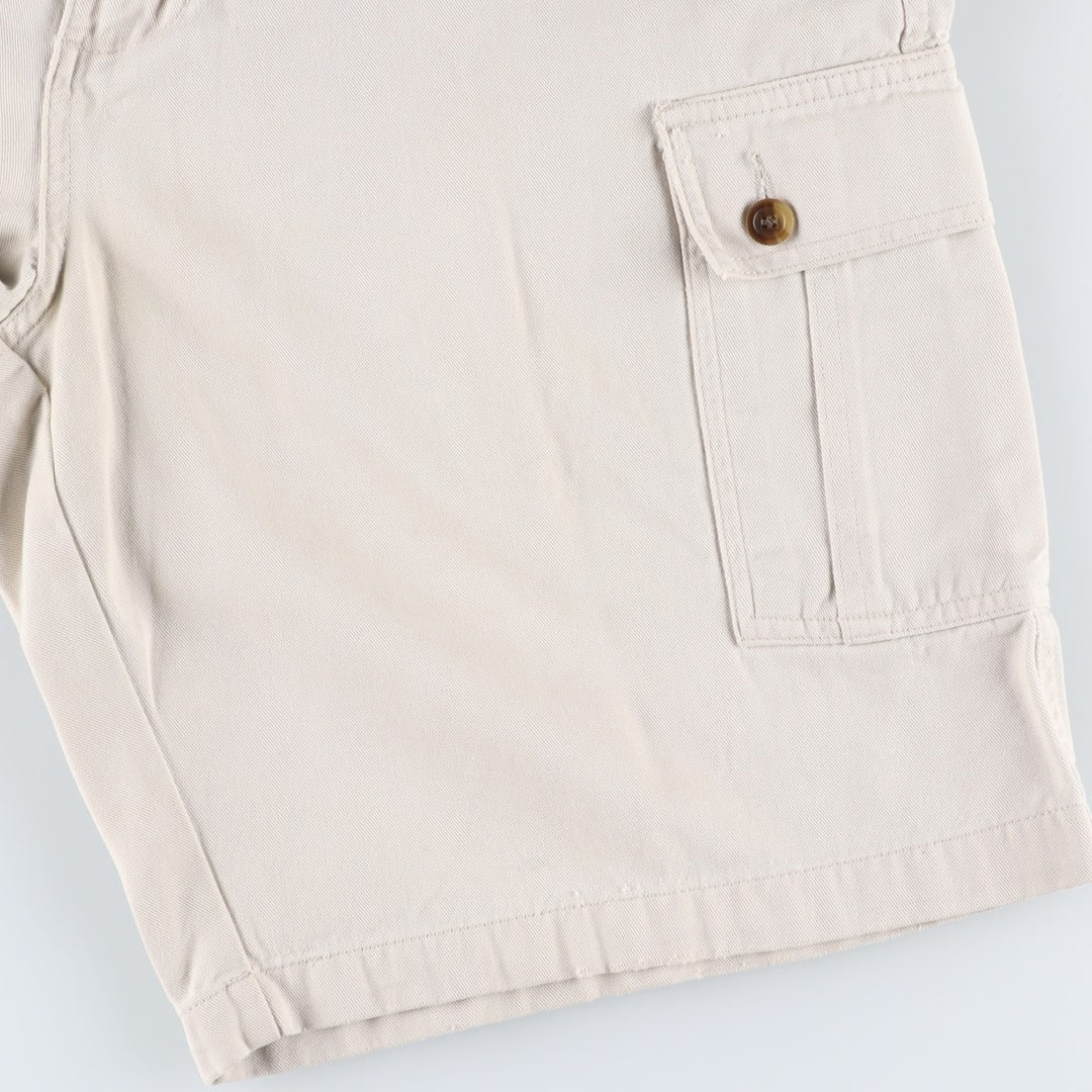 Ralph Lauren CHAPS Cargo Shorts, Men's Size W35 (approx.) cotton ivory Vintage Second Hand