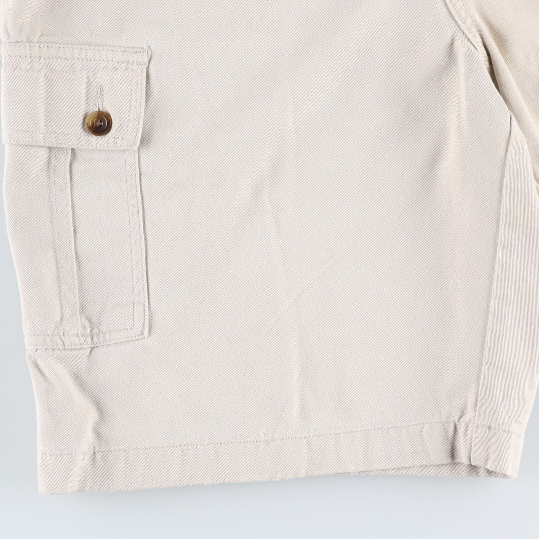 Ralph Lauren CHAPS Cargo Shorts, Men's Size W35 (approx.) cotton ivory Vintage Second Hand