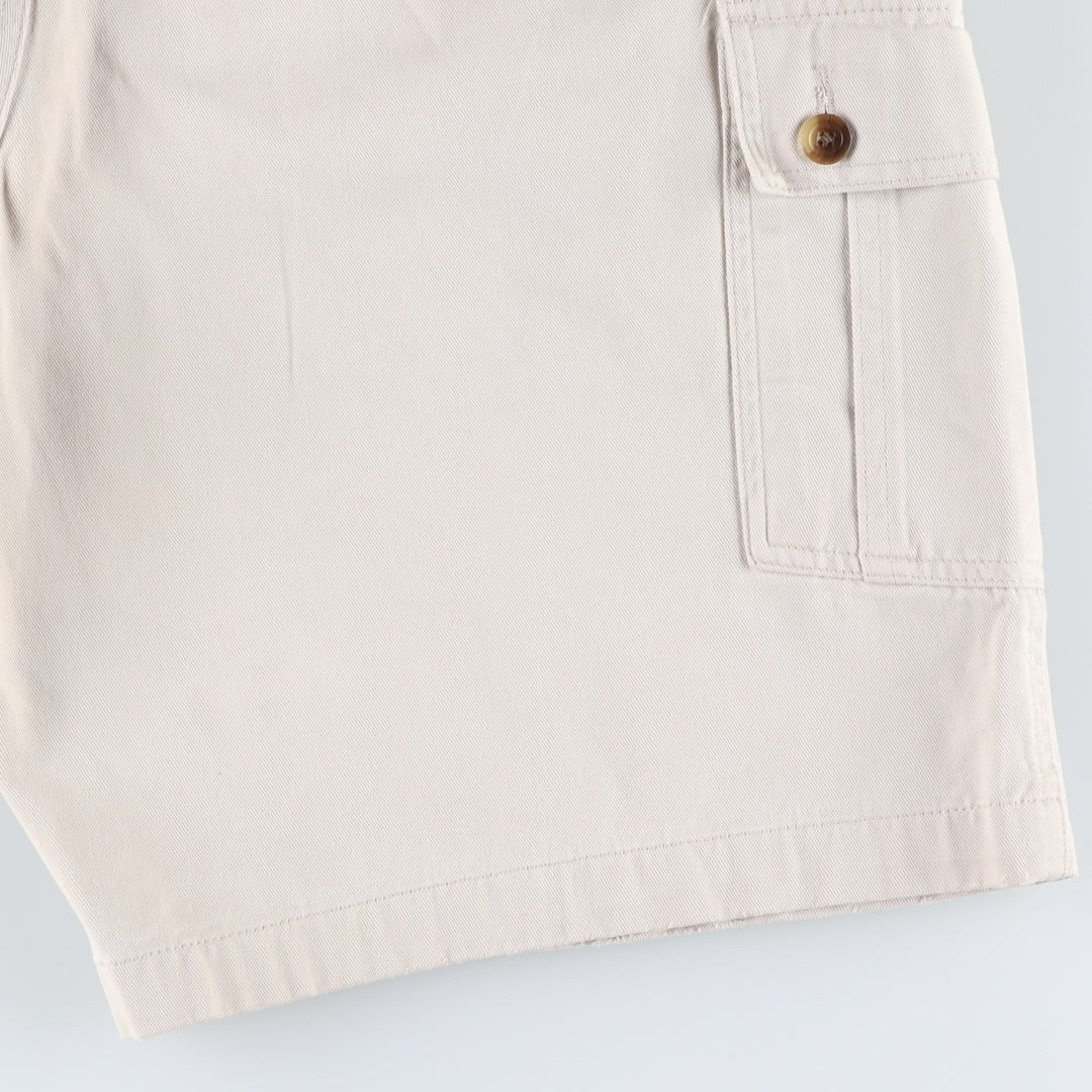 Ralph Lauren CHAPS Cargo Shorts, Men's Size W35 (approx.) cotton ivory Vintage Second Hand