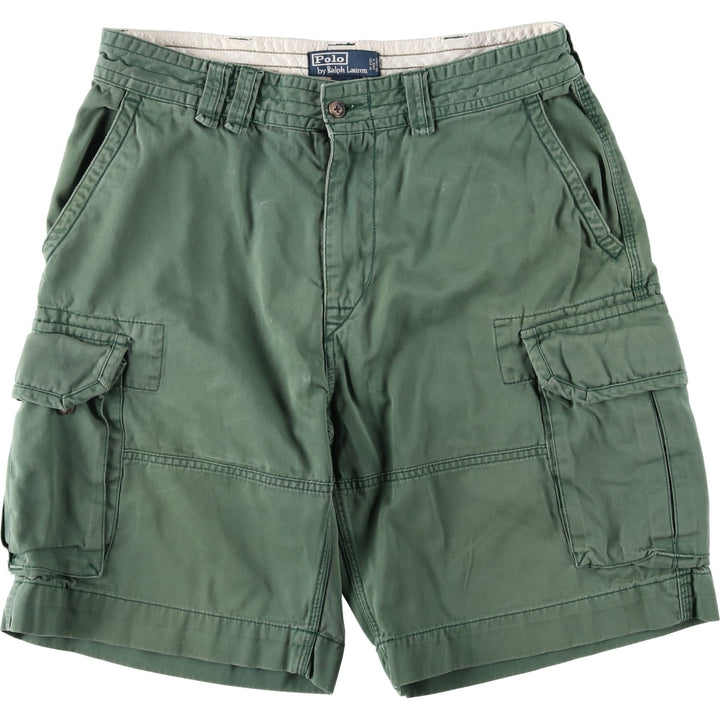 Ralph Lauren POLO by Ralph Lauren cargo shorts, half pants, men's w35 equivalent cotton green type Vintage Second Hand